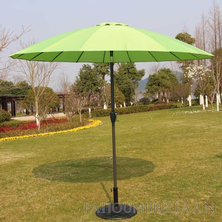 2.7M*2.7M Medium Size Crank Folding Heavy Duty Outdoor Garden Patio Fiberglass Umbrella With Logo Prints UMB-028 