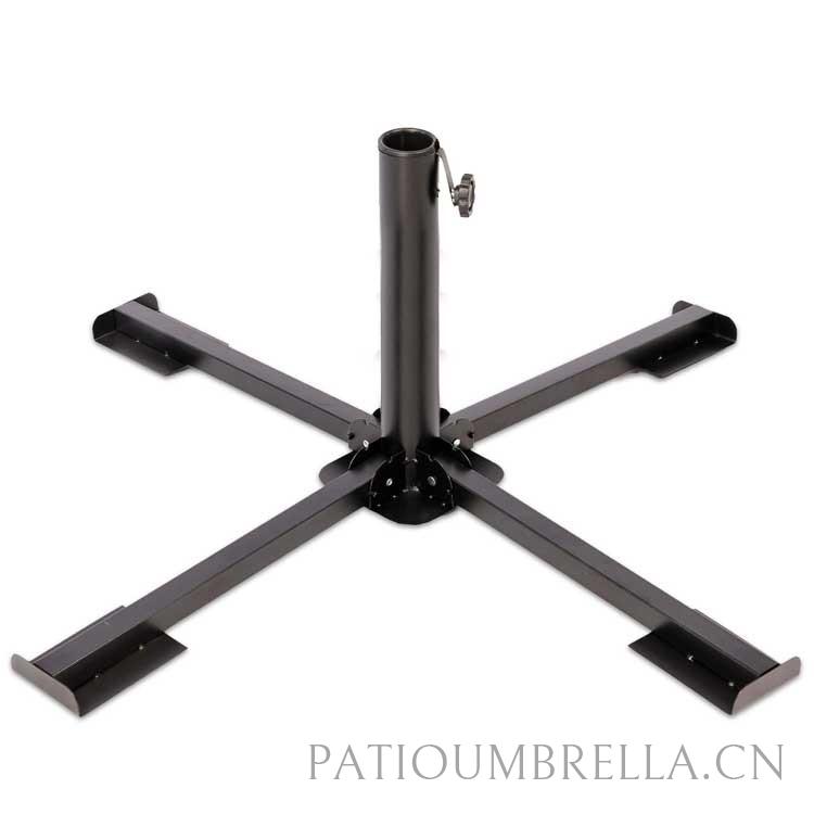85X85X33(H)Mm Black Steel Foldable Cantilever Patio Garden Umbrella Base For Outdoor 