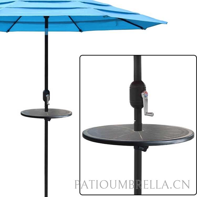 50*2cm PP Plastic Round Shape Easy Assembly Wood Grain Pattern Accessory Table Umbrella Base For Outdoor
